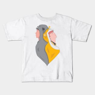 Monsta X Kihyun Shownu in bear kigurumis cute illustration kpop art Kids T-Shirt